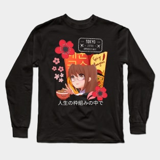 Anime Ramen Girl Long Sleeve T-Shirt